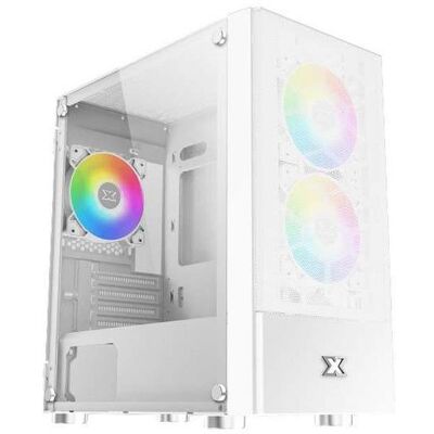 PC-Gehäuse Xigmatek EN47772 Oreo Arctic Weiß Glasfenster FRGB Mini Tower PC-Gehäuse Xigmatek EN47772 Oreo Arctic Weiß Glasfenster FRGB Mini Tower