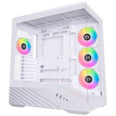 Lian-Li PC-Gehäuse Lian Li V100 White ARGB 4 Lüfter Glas ATX 420mm GPU Lian-Li PC-Gehäuse Lian Li V100 White ARGB 4 Lüfter Glas ATX 420mm GPU