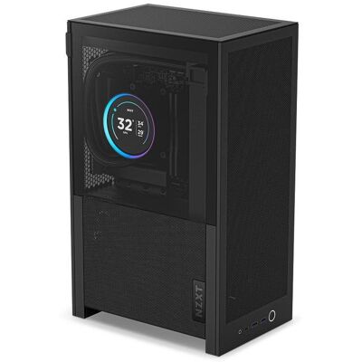 Tower NZXT H2 Flow Mini-ITX Schwarz Glas Temperiert Dual-Kammer Tower NZXT H2 Flow Mini-ITX Schwarz Glas Temperiert Dual-Kammer