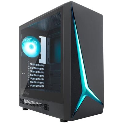 Gehäuse Coolbox GA450 Star Light ARGB Gehärtetes Glas Schwarz Gehäuse Coolbox GA450 Star Light ARGB Gehärtetes Glas Schwarz