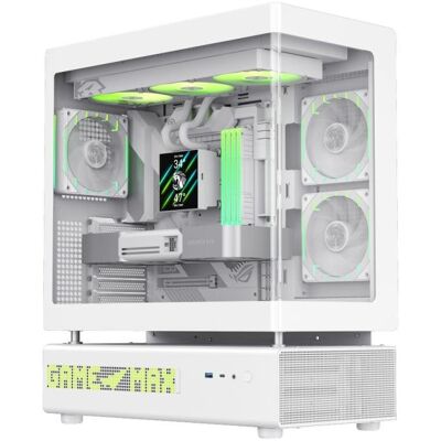 PC-Gehäuse GameMax N90 WH Midi Tower ATX Weiß Gehärtetes Glas Mesh PC-Gehäuse GameMax N90 WH Midi Tower ATX Weiß Gehärtetes Glas Mesh