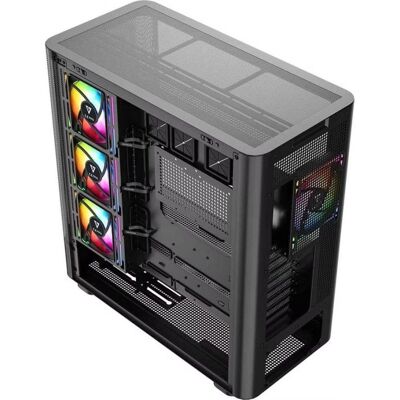 PC-Gehäuse Modecom Volcano AQ500 ARGB Midi Tower Schwarz PC-Gehäuse Modecom Volcano AQ500 ARGB Midi Tower Schwarz