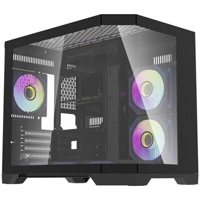 PC-Gehäuse Darkflash FT418 Mini Tower 6 ARGB-Lüfter Schwarz PC-Gehäuse Darkflash FT418 Mini Tower 6 ARGB-Lüfter Schwarz