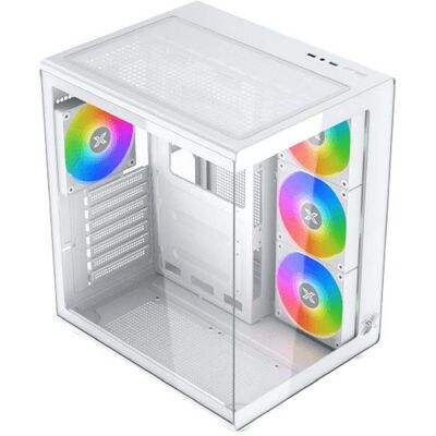 PC-Gehäuse Xigmatek Aqua Compact Air EN48272 Gehärtetes Glas Weiß PC-Gehäuse Xigmatek Aqua Compact Air EN48272 Gehärtetes Glas Weiß