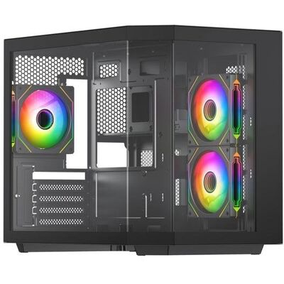 PC-Gehäuse VIDA EDGE MINI MATX ARGB Schwarz Cubus Micro ATX/ITX PC-Gehäuse VIDA EDGE MINI MATX ARGB Schwarz Cubus Micro ATX/ITX