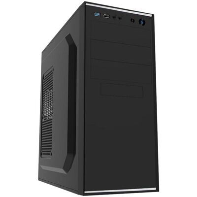 PC-Gehäuse CiT JETSTREAM-SILVER Midi Tower ATX 500W Schwarz Silber PC-Gehäuse CiT JETSTREAM-SILVER Midi Tower ATX 500W Schwarz Silber