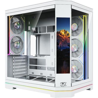 PC-Gehäuse XYZ NEUTRON X PRO Midi-Tower Display 9,1" Weiß BTF PC-Gehäuse XYZ NEUTRON X PRO Midi-Tower Display 9,1" Weiß BTF