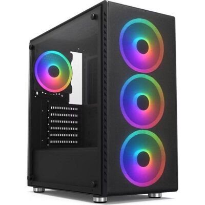 1st-cool PC-Gehäuse 1st Cool ML-RAINBOW4-RGB-650 ATX RGB 4 Lüfter 650W Glas 1st-cool PC-Gehäuse 1st Cool ML-RAINBOW4-RGB-650 ATX RGB 4 Lüfter 650W Glas