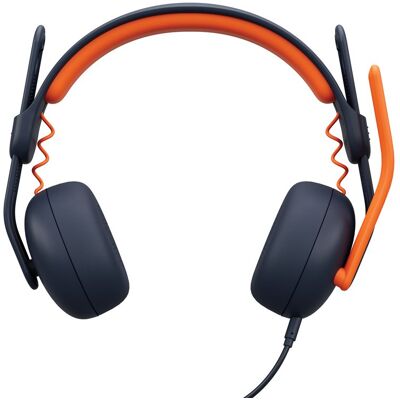Logitech Zone Learn On-Ear-Schülerkopfhörer USB-C Blau/Orange Logitech Zone Learn On-Ear-Schülerkopfhörer USB-C Blau/Orange
