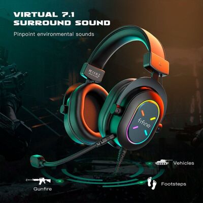 FIFINE AmpliGame H6 kabelgebunden USB Gaming Headset Surround 7.1 RGB Schwarz FIFINE AmpliGame H6 kabelgebunden USB Gaming Headset Surround 7.1 RGB Schwarz
