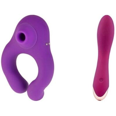 Kit Erotischer Spielzeuge Hugbox Klitoris-Sauger und Vibrator Punkt G Kit Erotischer Spielzeuge Hugbox Klitoris-Sauger und Vibrator Punkt G