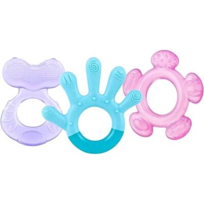 nuby Nûby Kauobjekt 3 Stufen 3+ Monate 3 Teile Weiches Silikon Hand Kalt Multitextur nuby Nûby Kauobjekt 3 Stufen 3+ Monate 3 Teile Weiches Silikon Hand Kalt Multitextur