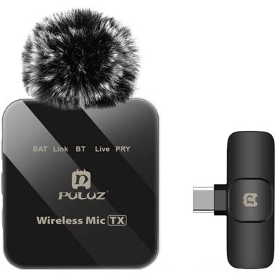 Mikrofon Puluz PU648B USB-C kabellos mit ENC-Rauschunterdrückung und 12h Akku Mikrofon Puluz PU648B USB-C kabellos mit ENC-Rauschunterdrückung und 12h Akku