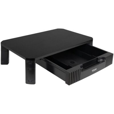 TooQ TQMMPD02 Monitorständer mit Schublade/20 kg/Schwarz/480 x 300 x 130 mm/Höhenverstellung TooQ TQMMPD02 Monitorständer mit Schublade/20 kg/Schwarz/480 x 300 x 130 mm/Höhenverstellung
