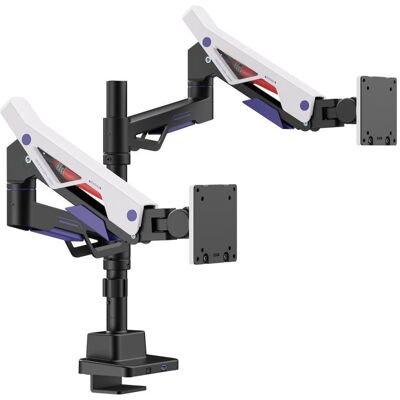 Kimex 015-5002 Monitor Tischhalterung für 2 Bildschirme 24-57" VESA 75x75 bis 200x200 Max 27kg mit USB-A und USB-C Kimex 015-5002 Monitor Tischhalterung für 2 Bildschirme 24-57" VESA 75x75 bis 200x200 Max 27kg mit USB-A und USB-C