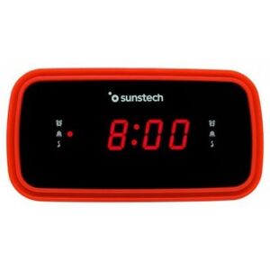 Sunstech FRD60RD Wecker, FM-Radio, LED-Vibrationsfunktion, Doppelalarm, Rot Sunstech FRD60RD Wecker, FM-Radio, LED-Vibrationsfunktion, Doppelalarm, Rot