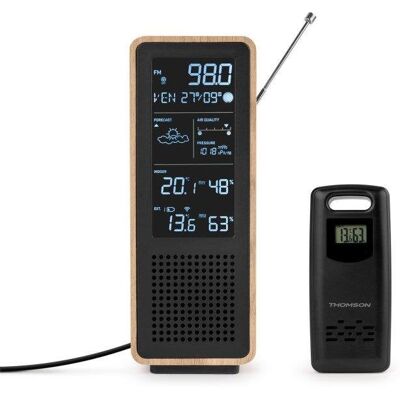 Thomson Kompakt-Bluetooth-5.4-Lautsprecher mit UKW-Radio und Wetterstation Thomson Kompakt-Bluetooth-5.4-Lautsprecher mit UKW-Radio und Wetterstation