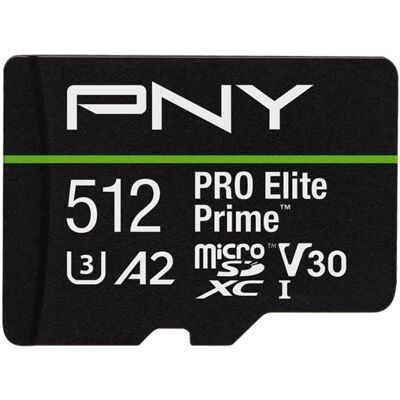MicroSD-Karte PNY PRO Elite Prime 512 GB Klasse 10 UHS-I U3 V30 A2 MicroSD-Karte PNY PRO Elite Prime 512 GB Klasse 10 UHS-I U3 V30 A2