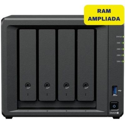 NAS Synology DS425 Plus 4-Bay 80TB 2.5GbE DDR4 M.2 NVMe Tower NAS Synology DS425 Plus 4-Bay 80TB 2.5GbE DDR4 M.2 NVMe Tower