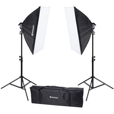 Beleuchtungsset Bresser BR-2246B 2250W Softbox 60x90cm 10 Lampen Beleuchtungsset Bresser BR-2246B 2250W Softbox 60x90cm 10 Lampen