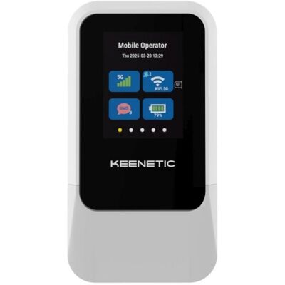 Tragbarer Router Keenetic KN-5210-01-EU Dualband 2,4 GHz / 5 GHz 4000 mAh Batterie Tragbarer Router Keenetic KN-5210-01-EU Dualband 2,4 GHz / 5 GHz 4000 mAh Batterie