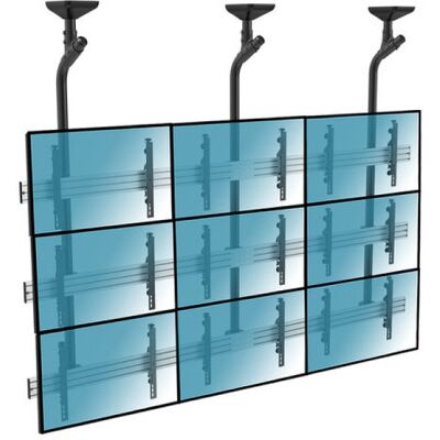 Kimex Deckenhalterung für 9 TV-Bildschirme 50"-55" VESA 600x400 Max. 50 kg Kimex Deckenhalterung für 9 TV-Bildschirme 50"-55" VESA 600x400 Max. 50 kg