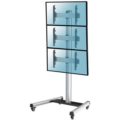 Kimex Bodenständer mit Rollen für 3 TV-Bildschirme (40–65 Zoll), Höhe 240 cm, VESA 600x400, max. 50 kg Kimex Bodenständer mit Rollen für 3 TV-Bildschirme (40–65 Zoll), Höhe 240 cm, VESA 600x400, max. 50 kg