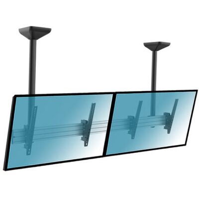 Kimex Deckenhalterung für 2 TV-Bildschirme 45"-55", Höhe 100 cm, VESA 600x400, max. 50 kg Kimex Deckenhalterung für 2 TV-Bildschirme 45"-55", Höhe 100 cm, VESA 600x400, max. 50 kg