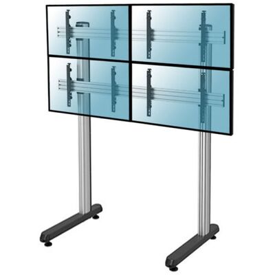 Kimex Bodenständer für 4 TV-Bildschirme (45–55 Zoll), Höhe 240 cm, VESA 600x400, max. 50 kg Kimex Bodenständer für 4 TV-Bildschirme (45–55 Zoll), Höhe 240 cm, VESA 600x400, max. 50 kg