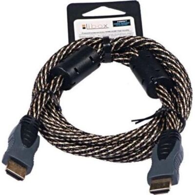 HDMI-Kabel Libox 1,8 m Dreifachgeschirmt Gold HDMI-Kabel Libox 1,8 m Dreifachgeschirmt Gold