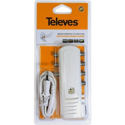 Televes TV-Antennenverstärker, 6 Ausgänge, 16 dB, weiß Televes TV-Antennenverstärker, 6 Ausgänge, 16 dB, weiß