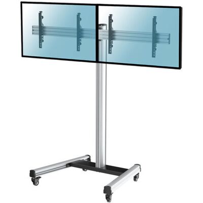 Kimex Bodenständer mit Rollen für 2 Fernseher (43-49 Zoll), Höhe 175 cm, VESA 400x400, max. 50 kg Kimex Bodenständer mit Rollen für 2 Fernseher (43-49 Zoll), Höhe 175 cm, VESA 400x400, max. 50 kg