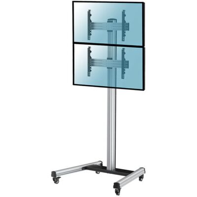 Kimex Bodenständer mit Rollen für 2 Fernseher (40-65 Zoll), Höhe 240 cm, VESA 600x400, max. 50 kg Kimex Bodenständer mit Rollen für 2 Fernseher (40-65 Zoll), Höhe 240 cm, VESA 600x400, max. 50 kg