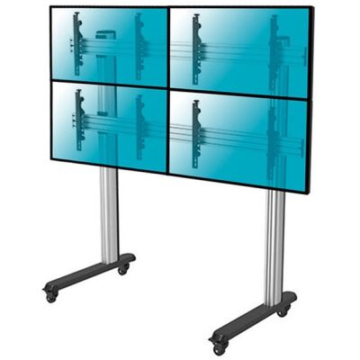 Kimex Mobiler Bodenständer für 4 Fernseher (45–55 Zoll), Höhe 175 cm, VESA 600x400, max. 50 kg Kimex Mobiler Bodenständer für 4 Fernseher (45–55 Zoll), Höhe 175 cm, VESA 600x400, max. 50 kg