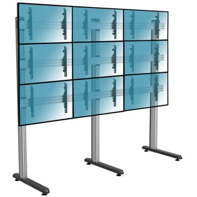 Kimex Bodenständer für 9 Fernseher 50"-55" VESA 600x400 Max. 50 kg Kimex Bodenständer für 9 Fernseher 50"-55" VESA 600x400 Max. 50 kg