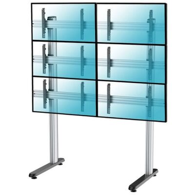 Kimex Bodenständer für 6 Fernseher 45"-55", VESA 600x400, max. 50 kg Kimex Bodenständer für 6 Fernseher 45"-55", VESA 600x400, max. 50 kg