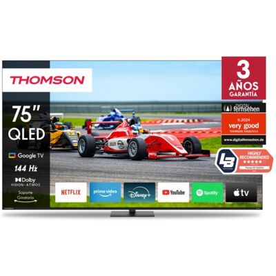 Fernseher Thomson Q70 Series 75" QLED Pro 4K Ultra HD Google TV WLAN Grau Fernseher Thomson Q70 Series 75" QLED Pro 4K Ultra HD Google TV WLAN Grau