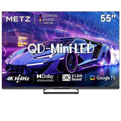 TV Metz QLED Mini LED 55MNE8000Z 55" 4K UltraHD 144Hz Smart TV Google TV Dolby Vision TV Metz QLED Mini LED 55MNE8000Z 55" 4K UltraHD 144Hz Smart TV Google TV Dolby Vision
