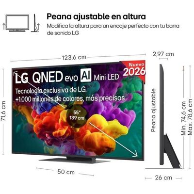TV LG QNED MiniLED 55QNED86B6B 55" 4K UltraHD 144Hz Smart TV WebOS Dolby Vision TV LG QNED MiniLED 55QNED86B6B 55" 4K UltraHD 144Hz Smart TV WebOS Dolby Vision
