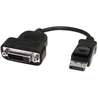 Adapter DisplayPort zu DVI StarTech DP2DVIS Aktiv 1920x1200 0,2 m Schwarz Adapter DisplayPort zu DVI StarTech DP2DVIS Aktiv 1920x1200 0,2 m Schwarz