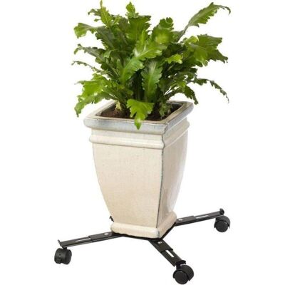 Pflanzenständer mit Rollen Nature verstellbar, Metall schwarz, 4 ausfahrbare Arme, 34-51 cm, 100 kg Pflanzenständer mit Rollen Nature verstellbar, Metall schwarz, 4 ausfahrbare Arme, 34-51 cm, 100 kg