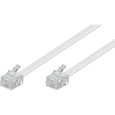 Goobay Telefonkabel RJ11 6P4C Stecker/Stecker 10m Weiß Goobay Telefonkabel RJ11 6P4C Stecker/Stecker 10m Weiß