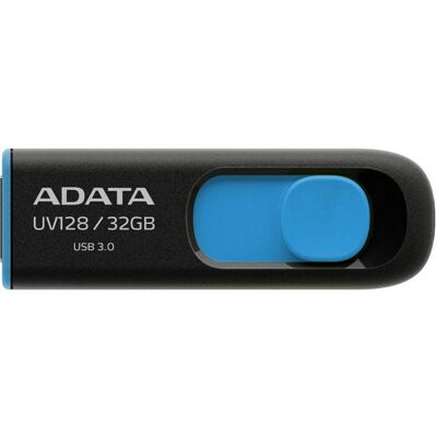 ADATA DashDrive UV128 32GB USB-Stick USB Typ-A 3.2 Gen 1 (3.1 Gen 1) Schwarz, Blau ADATA DashDrive UV128 32GB USB-Stick USB Typ-A 3.2 Gen 1 (3.1 Gen 1) Schwarz, Blau