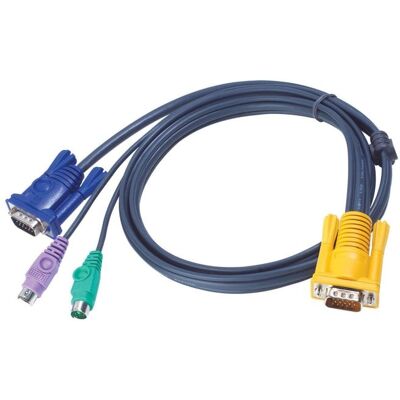 KVM Kabel ATEN 3 m schwarz PS/2 VGA HDB-15 SPHD-15 3-in-1 Male zu Male KVM Kabel ATEN 3 m schwarz PS/2 VGA HDB-15 SPHD-15 3-in-1 Male zu Male