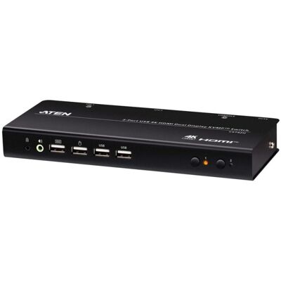 KVM Switch Aten CS742H Dual HDMI 4K USB Hub Fernbedienung KVM Switch Aten CS742H Dual HDMI 4K USB Hub Fernbedienung