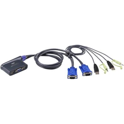 KVM-USB-Switch 2 Ports Aten CS62U Blau KVM-USB-Switch 2 Ports Aten CS62U Blau