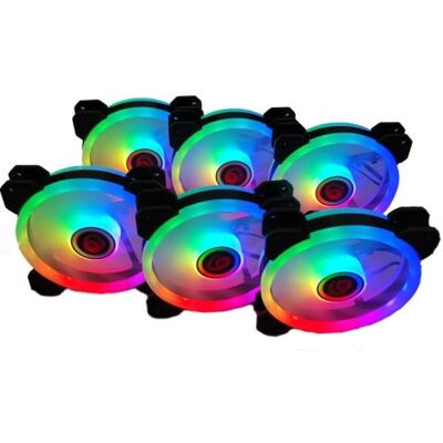 Talius Iris Spectrum ARGB Kit mit 6 zusätzlichen Lüftern 120 mm schwarz Talius Iris Spectrum ARGB Kit mit 6 zusätzlichen Lüftern 120 mm schwarz