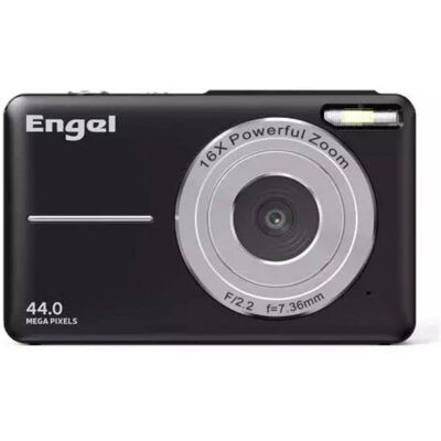 Kompaktkamera Engel compacta 2,4 Zoll 44MP Zoom 16x USB C Schwarz Kompaktkamera Engel compacta 2,4 Zoll 44MP Zoom 16x USB C Schwarz
