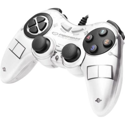 Gamepad Esperanza EGG105W Weiß mit Vibration USB für PC/PS2/PS3 Gamepad Esperanza EGG105W Weiß mit Vibration USB für PC/PS2/PS3