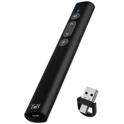 Kabelloser Laser Praesenter TnB Laseremote2 Wiederaufladbar USB A USB C Schwarz Kabelloser Laser Praesenter TnB Laseremote2 Wiederaufladbar USB A USB C Schwarz